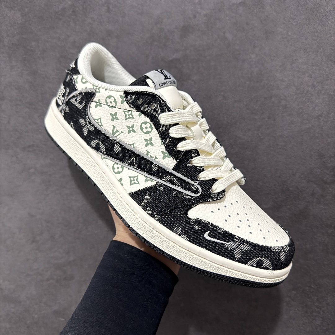 260 【定制版】Travis Scott x Nike Air Jordan 1 Low x Louis Vuitton Air Jordan 1 Low 反转绿白棕小钩倒钩 XD0798-301 S