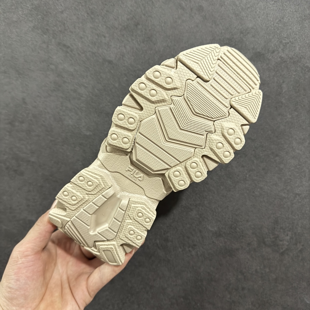 支持放店
【绿x版本】Etudes x FILA斐乐 山脉凉鞋 织物合成革TPU 圆头系带厚底 减震耐