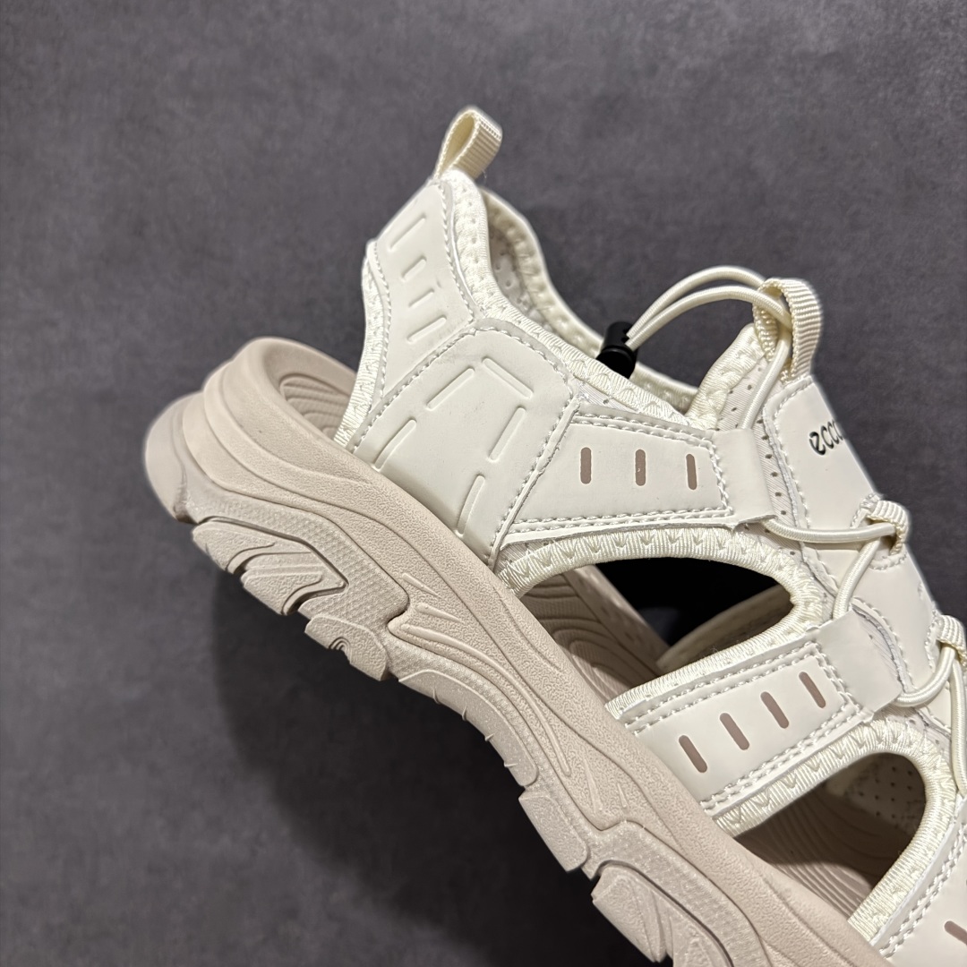 图片[6]-【公司级】2025夏季ECCO/爱步运动休闲男士凉鞋 舒适防滑魔术贴夏季包头凉鞋 境界系列 甄选牛皮鞋面 细腻亲肤清爽 多种拼接设计 时尚有型 潮流穿搭 粘条设计 操作简单，舒适合脚穿脱方便 舒适内里材质，细腻贴脚 亲肤舒适不伤脚 搭配柔软鞋垫 有效缓压 橡胶大底，简约不简单 在不同环境下，都能提供优秀的抓地力和耐损效果 潮弄风尚 不羁腔调 尺码： 39 40 41 42 43 44 （皮鞋码）-选品中心