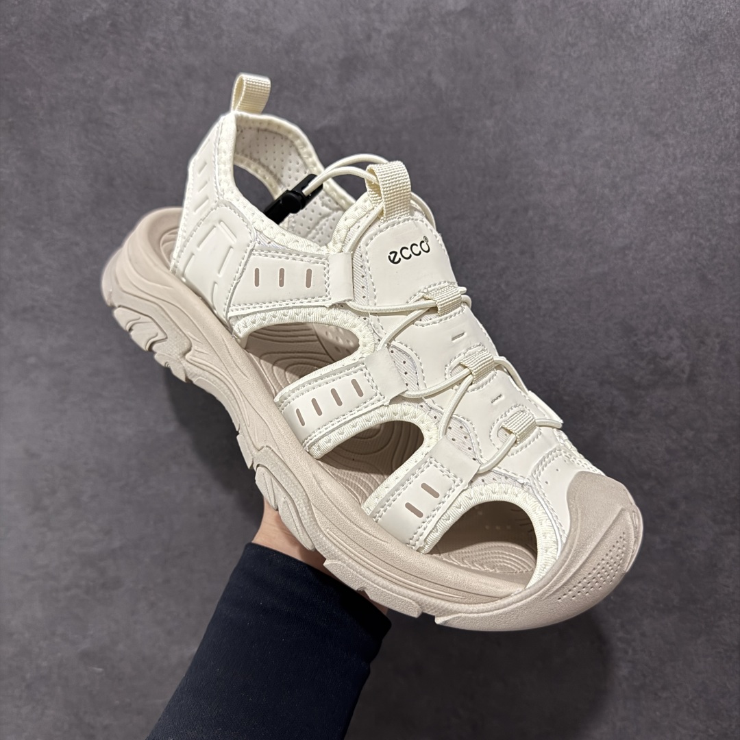 图片[3]-【公司级】2025夏季ECCO/爱步运动休闲男士凉鞋 舒适防滑魔术贴夏季包头凉鞋 境界系列 甄选牛皮鞋面 细腻亲肤清爽 多种拼接设计 时尚有型 潮流穿搭 粘条设计 操作简单，舒适合脚穿脱方便 舒适内里材质，细腻贴脚 亲肤舒适不伤脚 搭配柔软鞋垫 有效缓压 橡胶大底，简约不简单 在不同环境下，都能提供优秀的抓地力和耐损效果 潮弄风尚 不羁腔调 尺码： 39 40 41 42 43 44 （皮鞋码）-选品中心