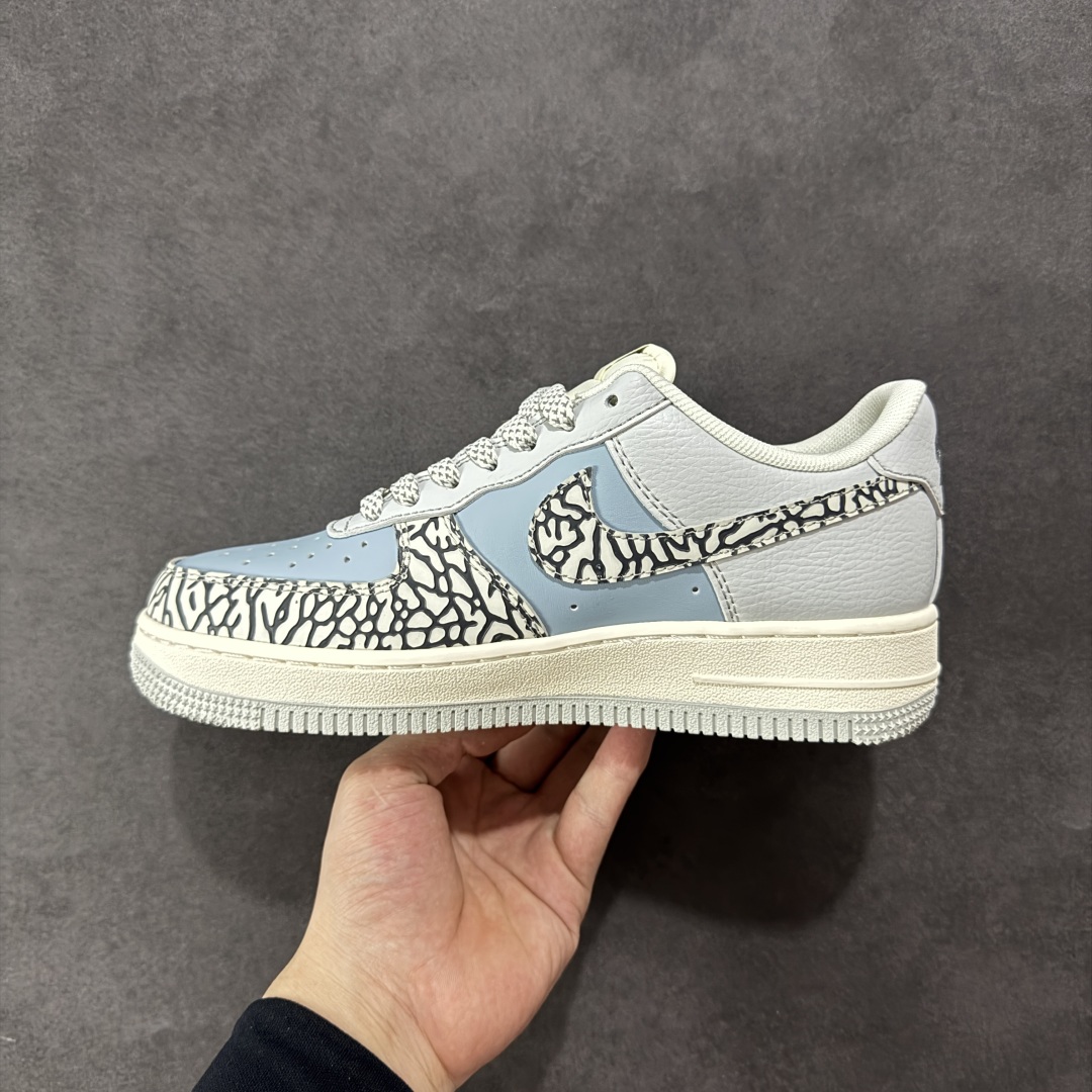 260 【定制版】海外限量发售！NIke Air Force 1 '07 Low “LV联名——灰蓝石纹”空军一号 低帮 运动鞋 休闲鞋 ZH2598-307