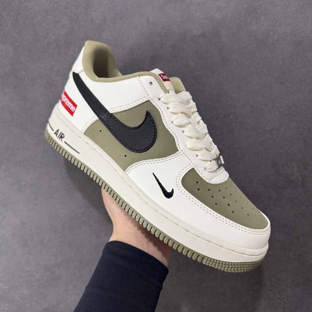 200 海外限量发售！NIke Air Force 1 '07 Low “Supreme联名--米军绿”空军一号 低帮 运动鞋 休闲鞋 CH6336-508