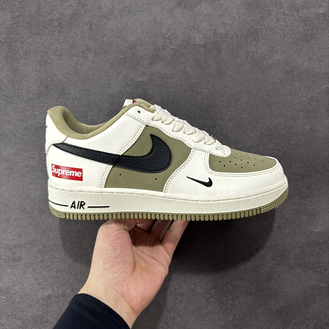 200 海外限量发售！NIke Air Force 1 '07 Low “Supreme联名--米军绿”空军一号 低帮 运动鞋 休闲鞋 CH6336-508