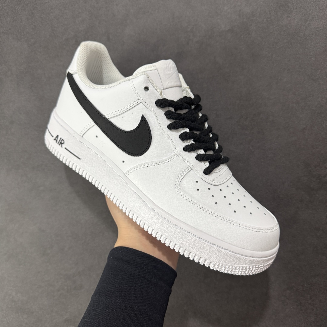 260 【定制版】官方爆款定制 Nike Air Force 1 Low’07 白黑麻绳 空军一号低帮休闲板鞋 ZH0316-072