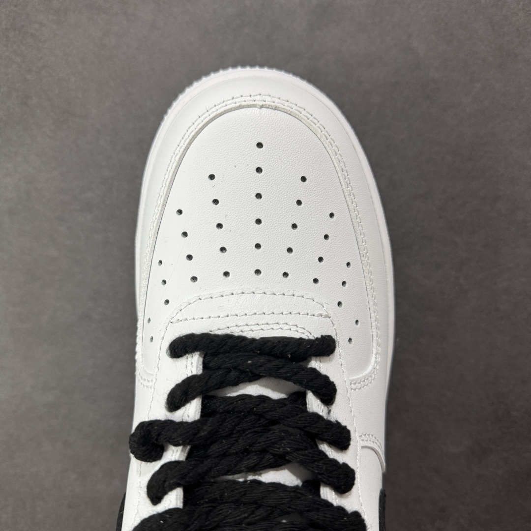260 【定制版】官方爆款定制 Nike Air Force 1 Low’07 白黑麻绳 空军一号低帮休闲板鞋 ZH0316-072