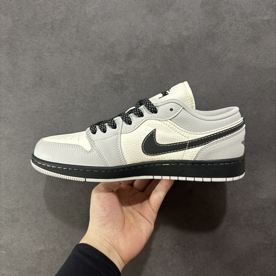 280 【定制版】Air Jordan 1 Low AJ1 乔1 斯图西联名 黑白灰 高端定制 低帮复古篮球鞋 XX3168-177