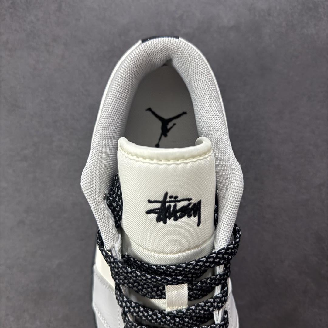 280 【定制版】Air Jordan 1 Low AJ1 乔1 斯图西联名 黑白灰 高端定制 低帮复古篮球鞋 XX3168-177