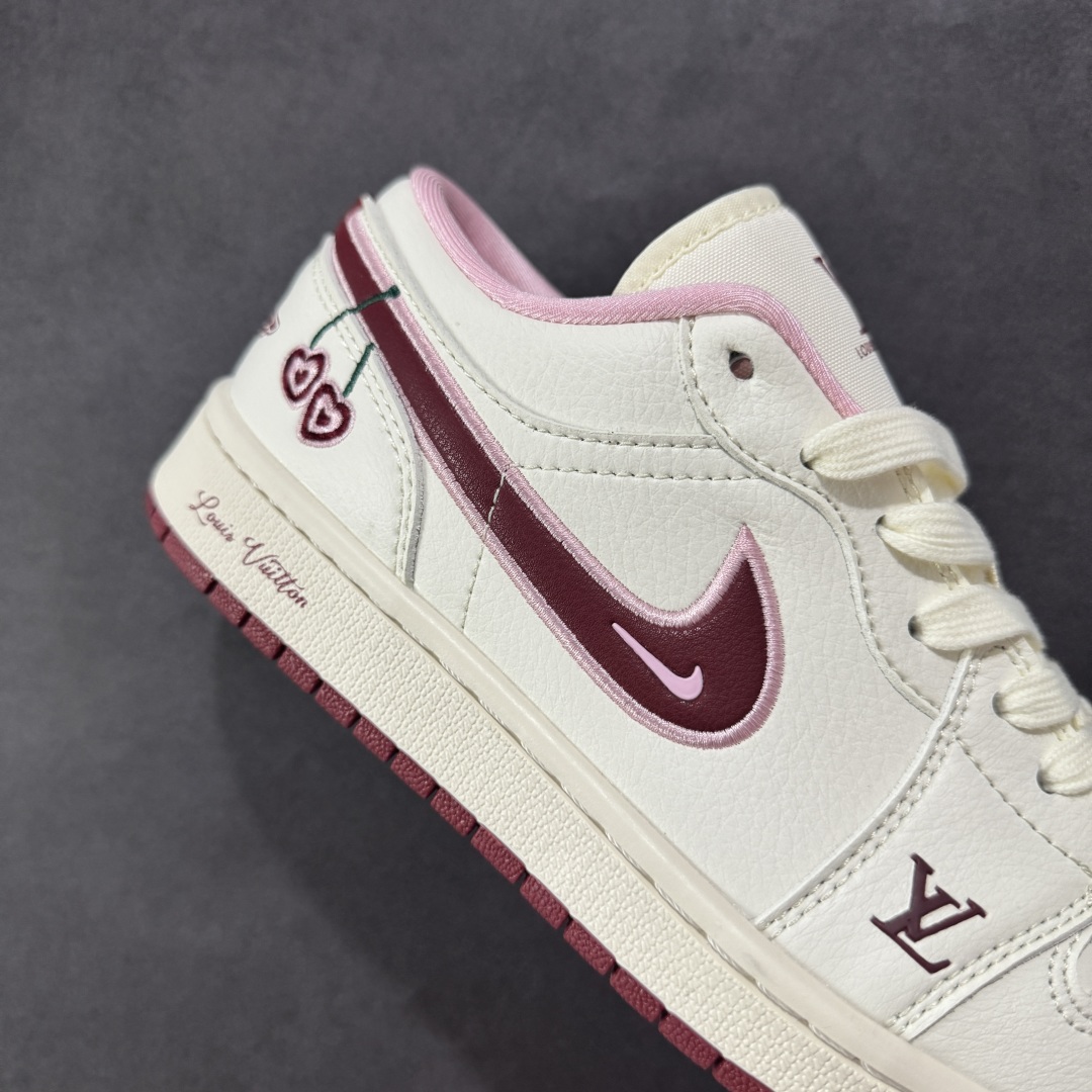 280 【定制版】Air Jordan 1 Low AJ1 乔1 情人节限定 红樱桃 高端定制 低帮复古篮球鞋 XX3168-520