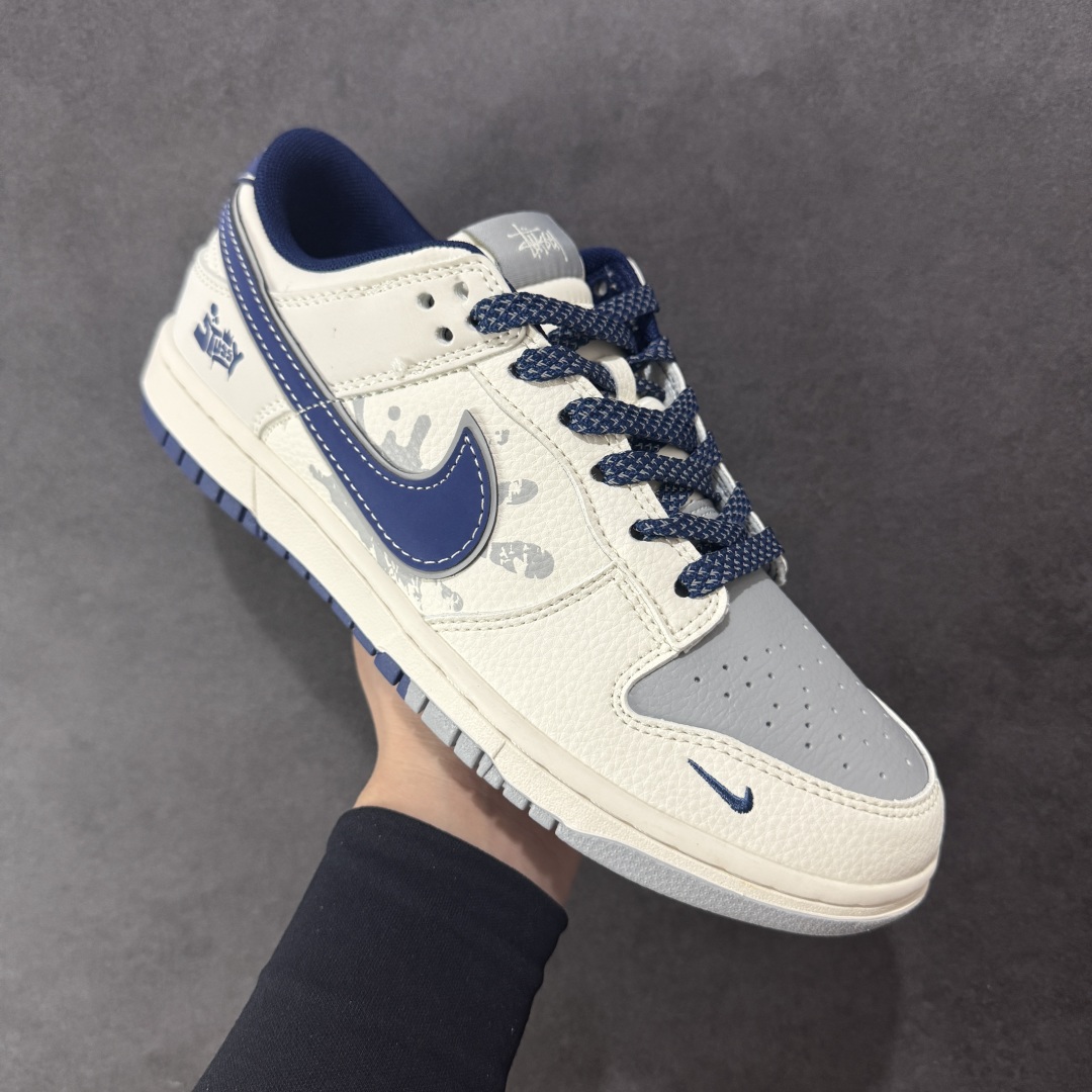 280 【定制版】Nike SB Dunk Low 斯图西联名 双拼爆炸蓝勾 周年高端定制 低帮休闲板鞋 XS6089-593