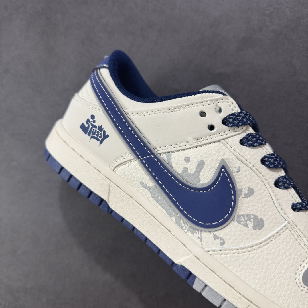 280 【定制版】Nike SB Dunk Low 斯图西联名 双拼爆炸蓝勾 周年高端定制 低帮休闲板鞋 XS6089-593