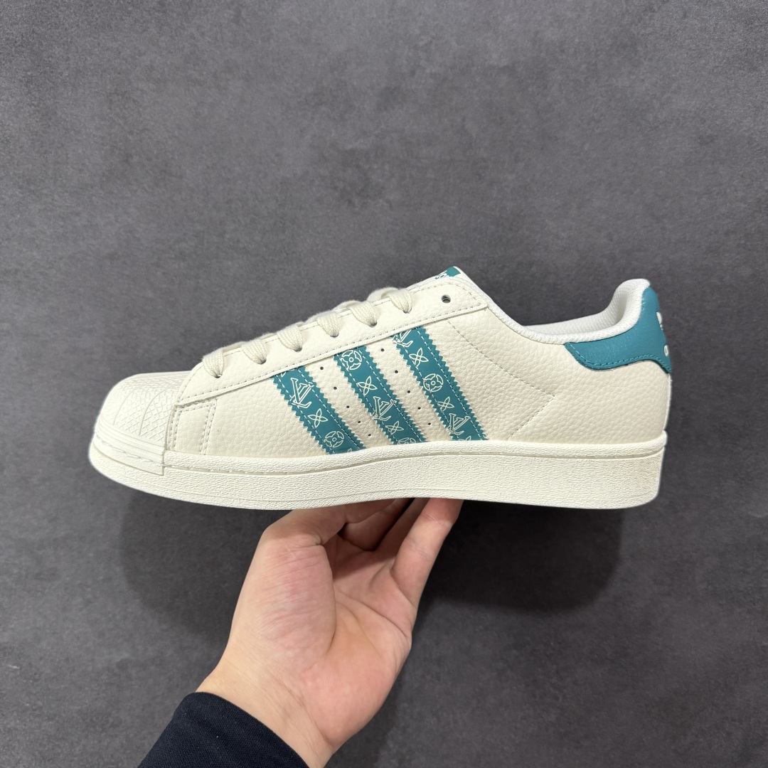 【定制版】Lv x Ad Superstar 定制配色 路易威登联名 三叶草低帮休闲百搭贝壳头板鞋 AD0001