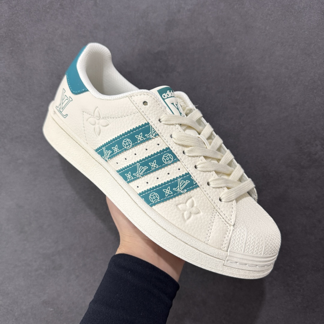 【定制版】Lv x Ad Superstar 定制配色 路易威登联名 三叶草低帮休闲百搭贝壳头板鞋 AD0001