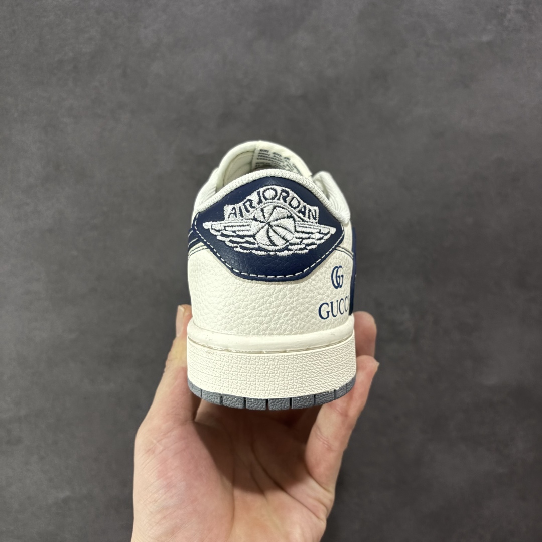 260 【定制版】Gucci x Air Jordan 1 Low 定制配色 古驰联名 乔1 AJ1经典低帮休闲百搭板鞋 XF8698-076