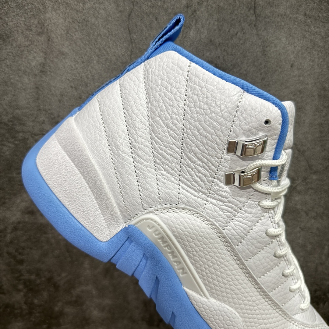 【XP纯原版】Air Jordan AJ12 Retro 潮流 中帮 复古篮球鞋 白玉 白蓝 CT8013-112