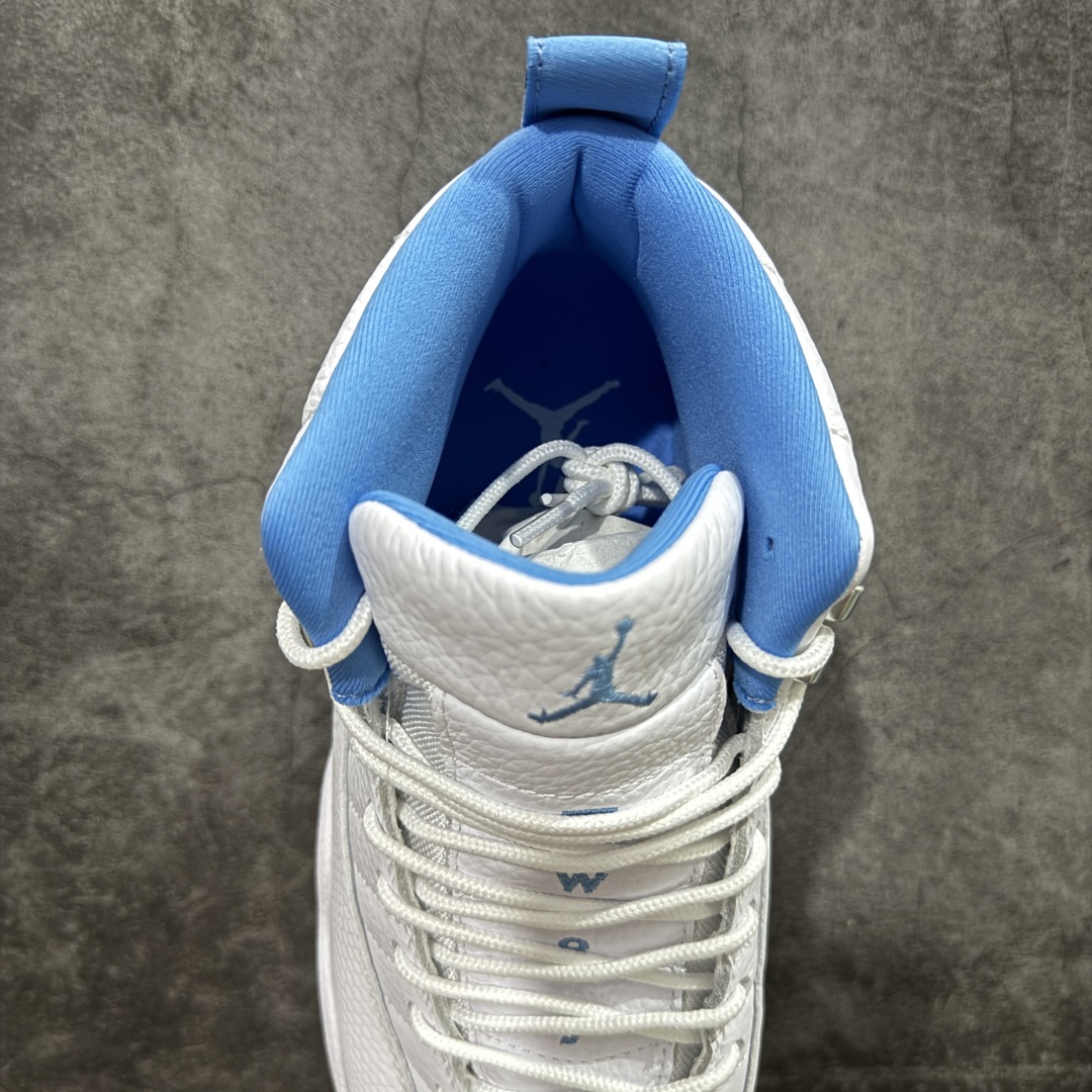 【XP纯原版】Air Jordan AJ12 Retro 潮流 中帮 复古篮球鞋 白玉 白蓝 CT8013-112