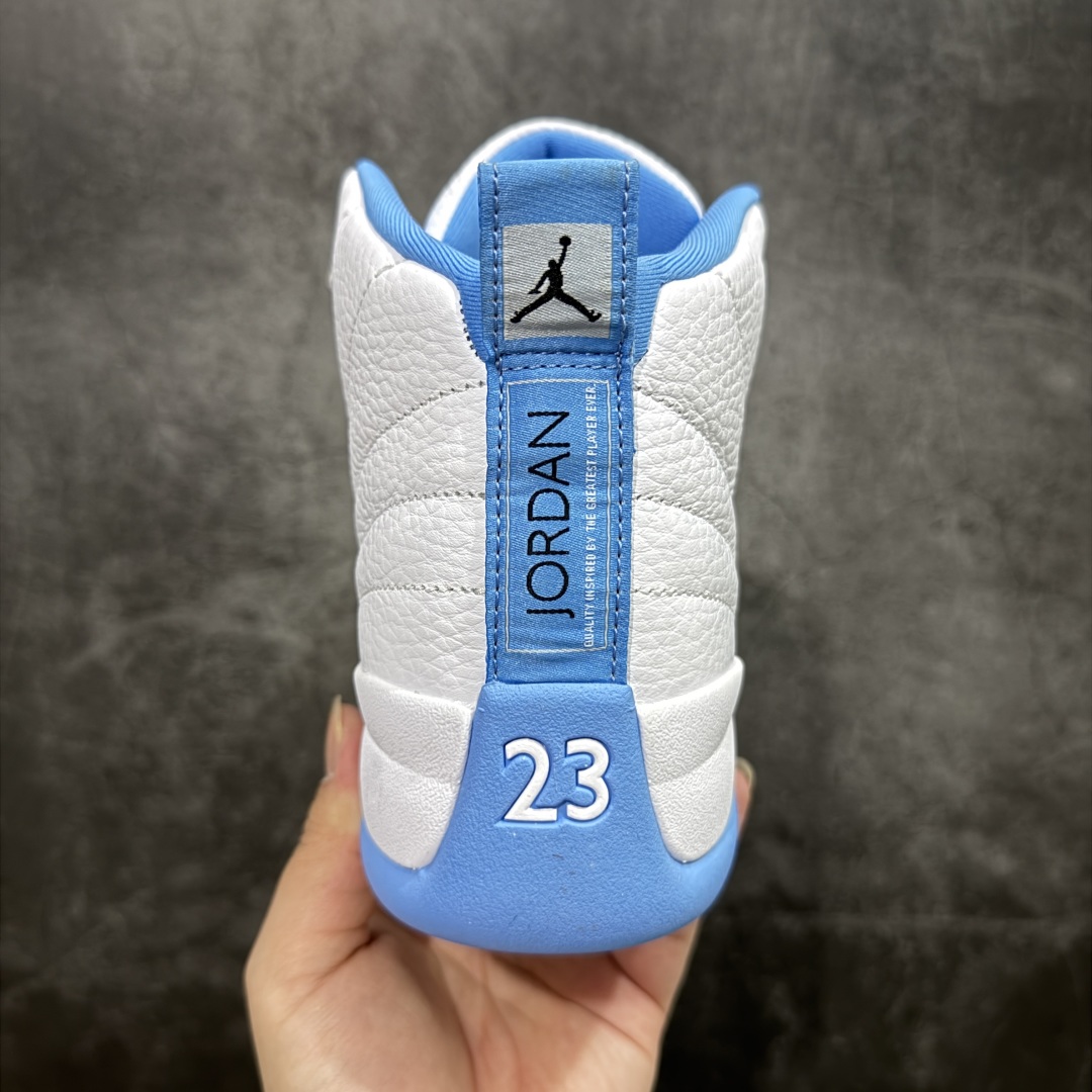 【XP纯原版】Air Jordan AJ12 Retro 潮流 中帮 复古篮球鞋 白玉 白蓝 CT8013-112