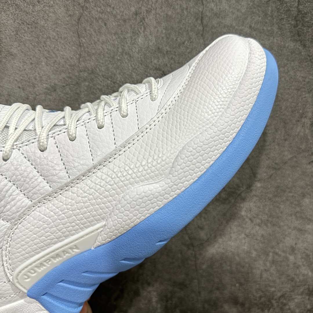 【XP纯原版】Air Jordan AJ12 Retro 潮流 中帮 复古篮球鞋 白玉 白蓝 CT8013-112
