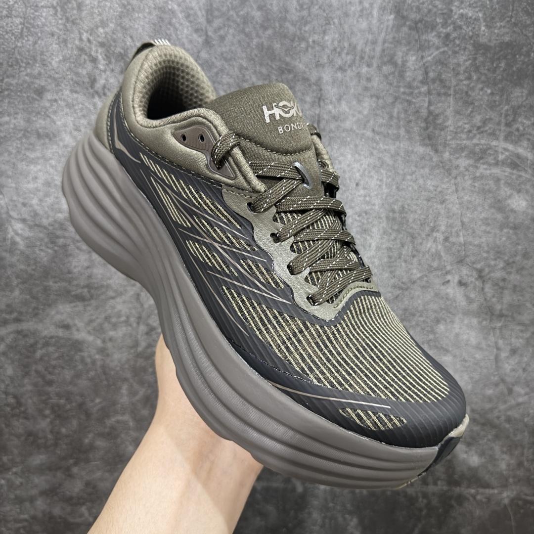 【HK纯原】HOKA ONE ONE Bondi 8 邦代八代缓震网面耐磨低帮跑步鞋