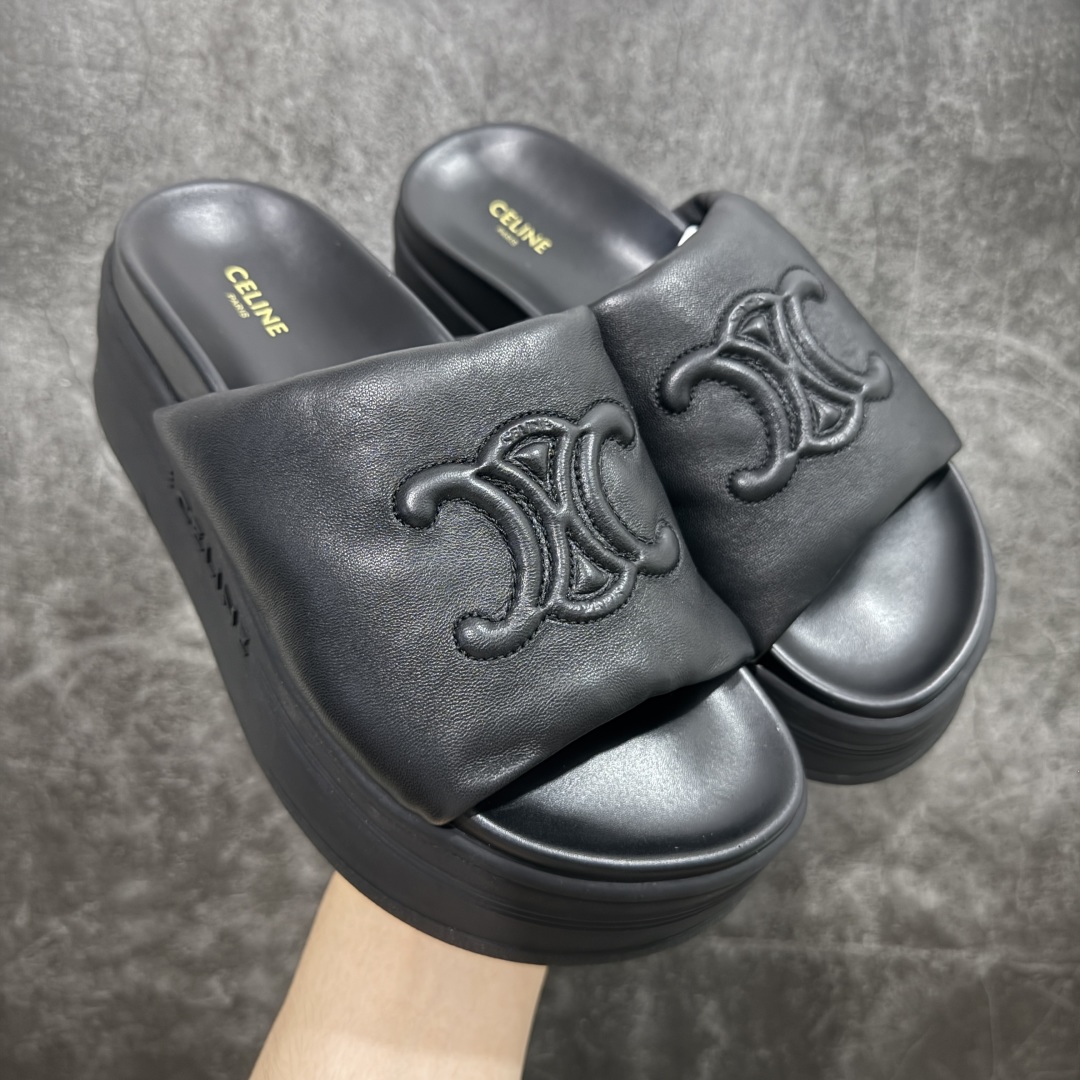 【LW纯原】东莞顶级品质 CELINE最新厚底拖鞋这是一款小红书的火热爆款增高5一8公分真是紫妹的最爱 继Celine熊猫鞋火爆推出新的配色版型,整体设计简约和经典配色,可以闭眼入!率性呈现个性穿搭,诠释 ✔️尺码:3536373839-选品中心