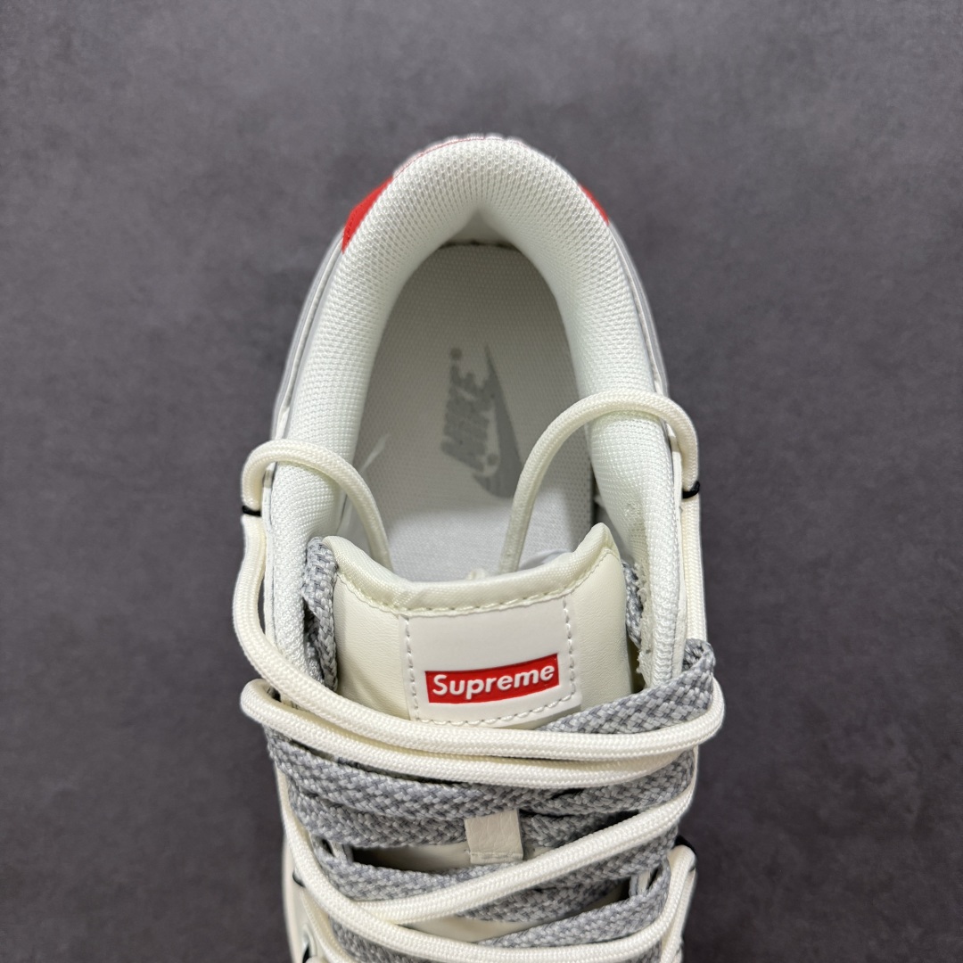 【定制版】Nike SB Dunk Low Sup系列 绑带米白灰勾 周年高端定制 低帮休闲板鞋 FC1688-215