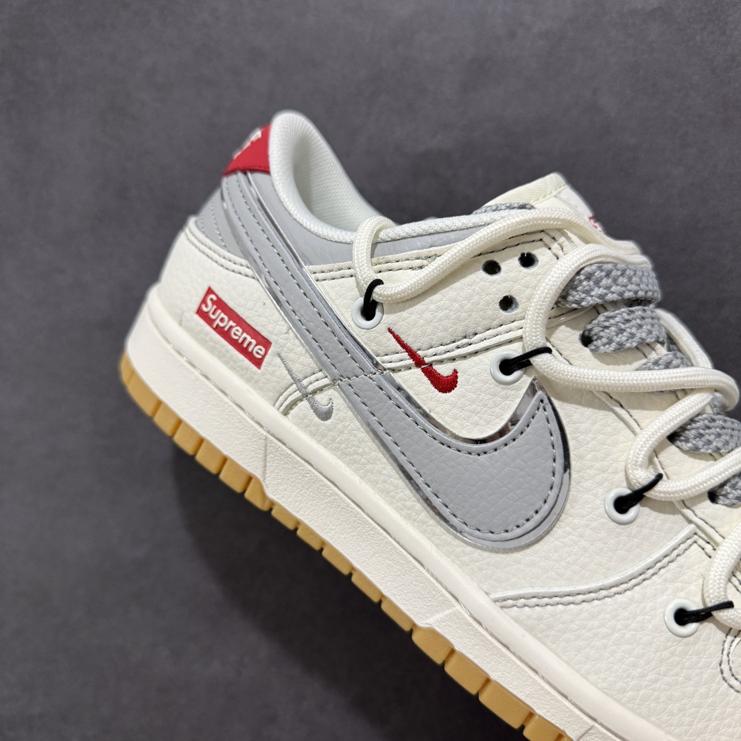 【定制版】Nike SB Dunk Low Sup系列 绑带米白灰勾 周年高端定制 低帮休闲板鞋 FC1688-215