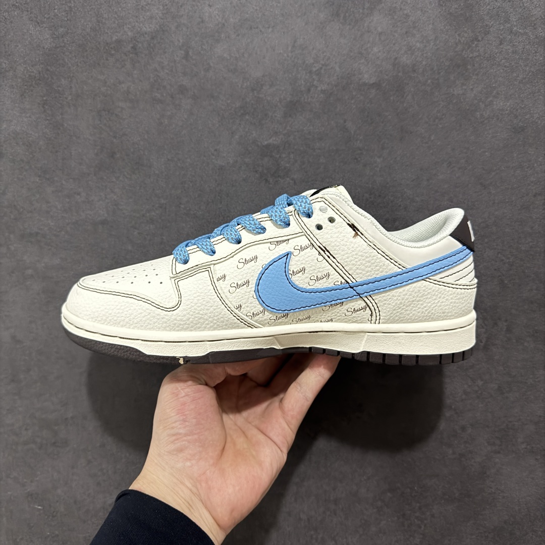 【定制版】Nike SB Dunk Low x Stussy 白蓝小勾 XF8698-081