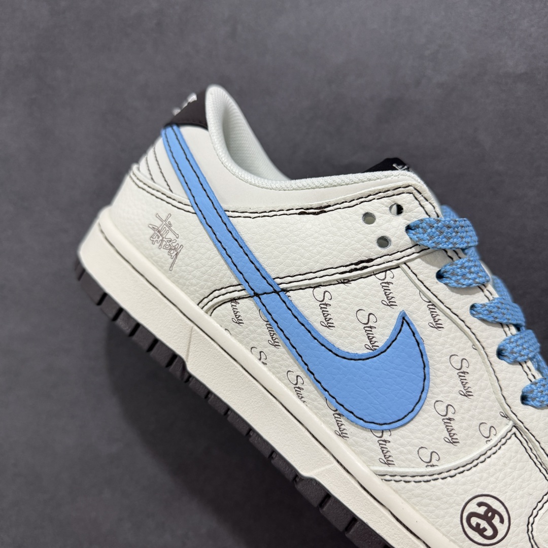 【定制版】Nike SB Dunk Low x Stussy 白蓝小勾 XF8698-081