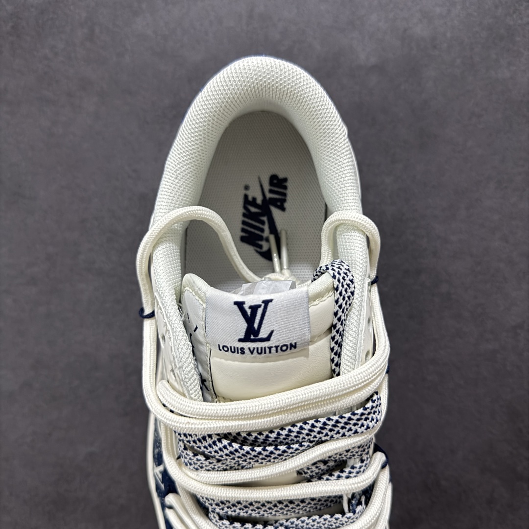 【定制版】Travis Scott x Fragment Design x Air Jordan 1 Low SP AJ1 LV联名 蓝牛仔抽绳 低帮文化休闲板鞋 YX5066-322