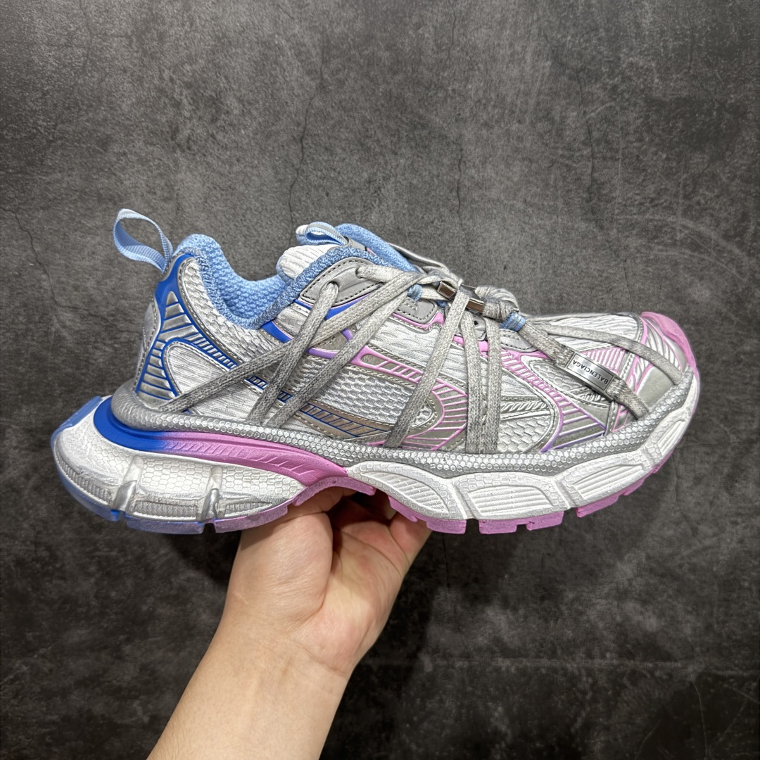 【OK版】巴黎3XL 蜘蛛侠绑带 香槟色 Balenciaga巴黎世家 24ss 绑带做旧款 巴黎十代网眼潮流百搭低帮老爹鞋 灰色 778698W3XLL9191