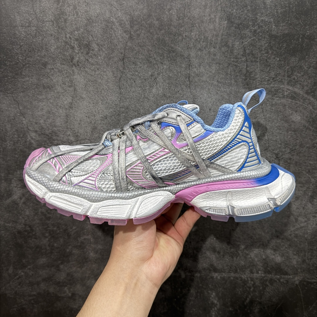 【OK版】巴黎3XL 蜘蛛侠绑带 香槟色 Balenciaga巴黎世家 24ss 绑带做旧款 巴黎十代网眼潮流百搭低帮老爹鞋 灰色 778698W3XLL9191