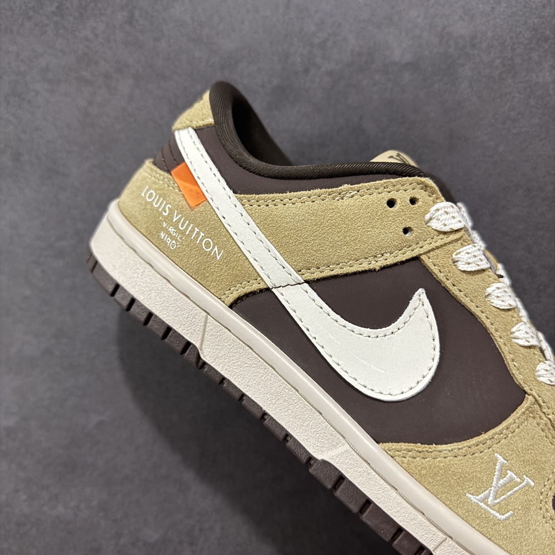 图片[6]-【定制版】NIKE SB Dunk Low x Louis Vuitton 米棕 公司级出品 极力推荐 原装头层材料 独家版型加工 帶來的是更好的视觉和脚感体验 大厂纯原品质出货 清洁度 电绣工艺 皮料切割干净无任何毛边 细节完美 货号：CH8311 271 尺码： 36 36.5 37.5 38 38.5 39 40 40.5 41 42 42.5 43 44 44.5 45-选品中心