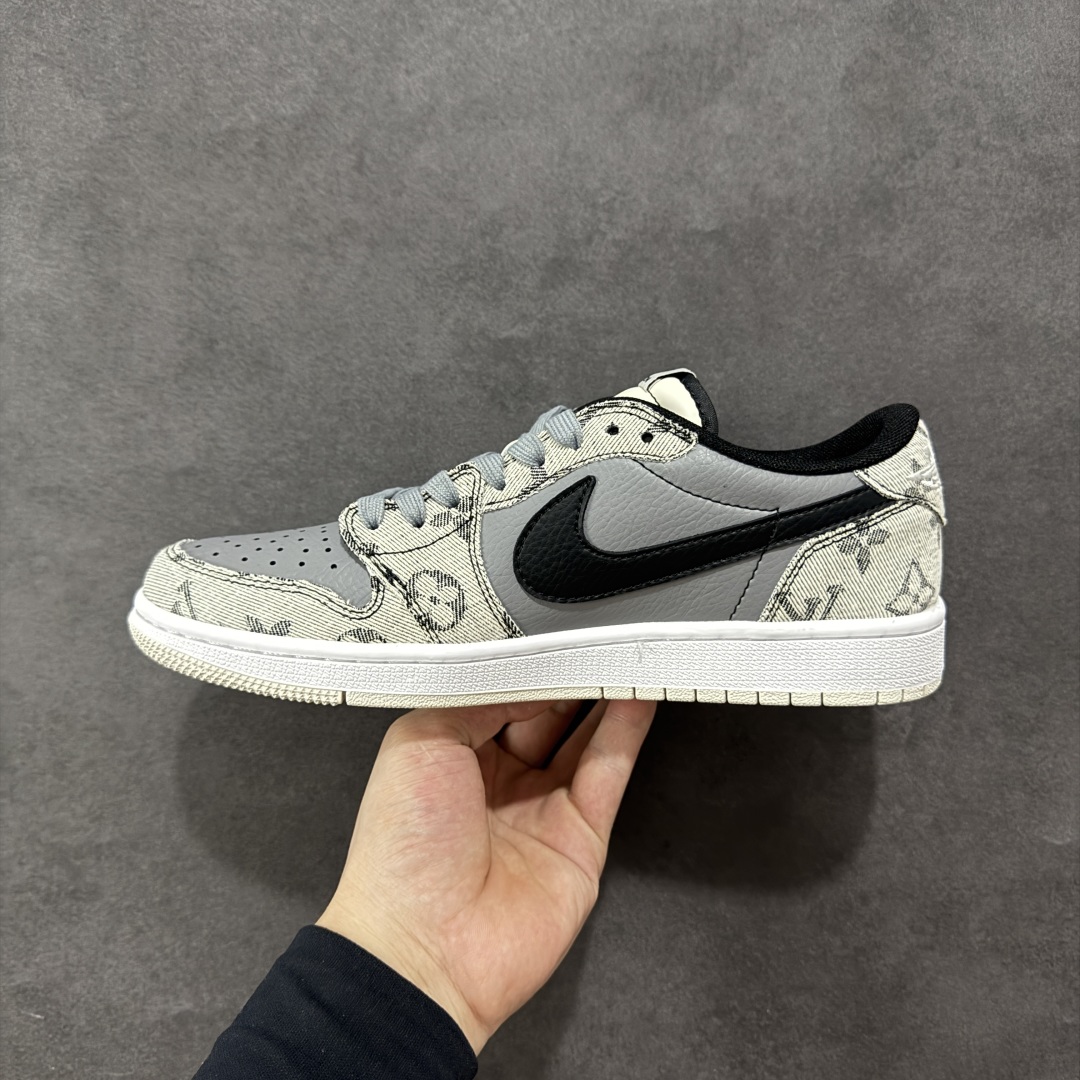 260 【定制版】Travis Scott x Nike Air Jordan 1 Low x Louis Vuitton Air Jordan 1 Low 反转米灰黑小勾倒钩 XD0798-302