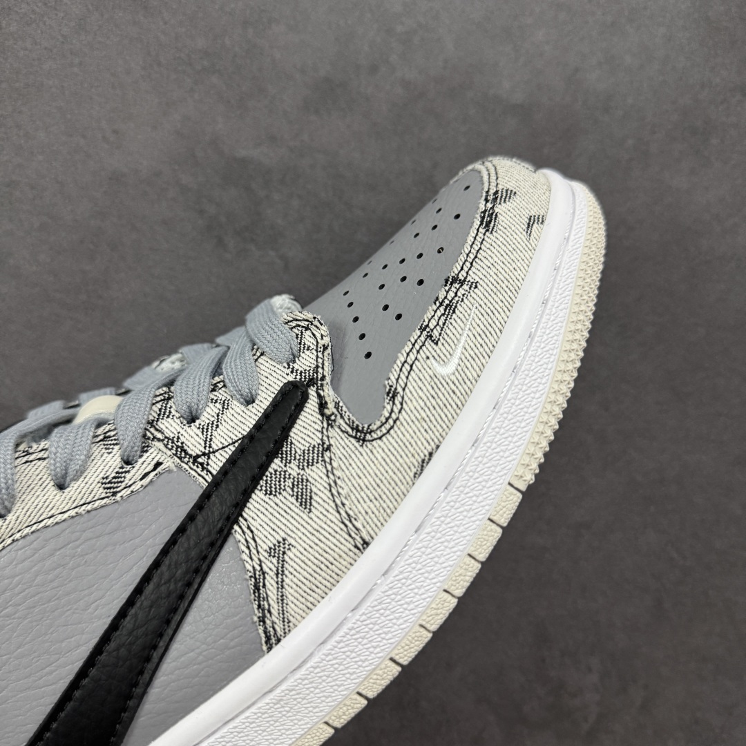 260 【定制版】Travis Scott x Nike Air Jordan 1 Low x Louis Vuitton Air Jordan 1 Low 反转米灰黑小勾倒钩 XD0798-302