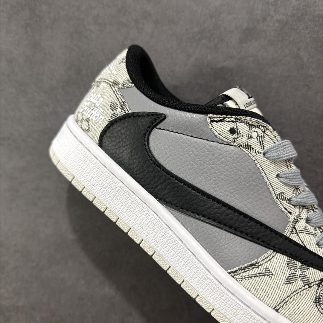 260 【定制版】Travis Scott x Nike Air Jordan 1 Low x Louis Vuitton Air Jordan 1 Low 反转米灰黑小勾倒钩 XD0798-302