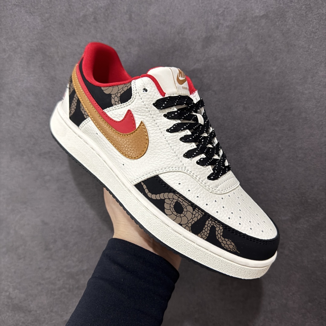 图片[3]-【定制版】Nike Court Vision Low 蛇年限定 白黑红 休闲运动板鞋 低帮百搭透气休闲运动板鞋，经典耐用的设计 兼顾舒适脚感和出众风范，演绎匠心之作 结构性的支撑贴合感结合复古篮球设计，塑就场外全明星风范 货号： FD5188 128 尺码：36 36.5 37.5 38 38.5 39 40 40.5 41 42 42.5 43 44 44.5 45-选品中心