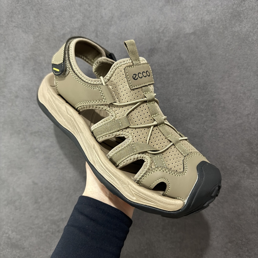 图片[3]-【公司级】ECCO爱步户外休闲凉鞋 运动包头沙滩鞋凉鞋 新款舒适透气鞋 越野系列 鞋面采用多种材质拼接 透气面料 柔软舒适 清晰质感，贴合脚部，舒心行走 便捷抽绳设计和魔术贴脚后跟 可自由调节松紧 穿脱更便捷 优质柔软内里设计 亲肤贴脚 行走更加舒适 橡胶鞋底 搭配立体纹路 防滑耐磨 时尚新元素 畅享行走 尺码：38 39 40 41 42 43 44 45（皮鞋码）-选品中心