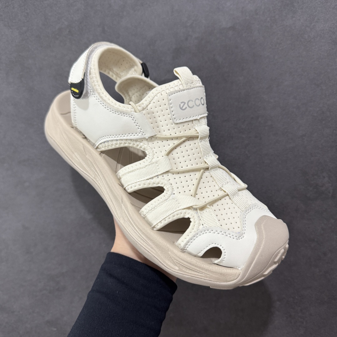 图片[3]-【公司级】ECCO爱步户外休闲凉鞋 运动包头沙滩鞋凉鞋 新款舒适透气鞋 越野系列 鞋面采用多种材质拼接 透气面料 柔软舒适 清晰质感，贴合脚部，舒心行走 便捷抽绳设计和魔术贴脚后跟 可自由调节松紧 穿脱更便捷 优质柔软内里设计 亲肤贴脚 行走更加舒适 橡胶鞋底 搭配立体纹路 防滑耐磨 时尚新元素 畅享行走 尺码：38 39 40 41 42 43 44 45（皮鞋码）-选品中心
