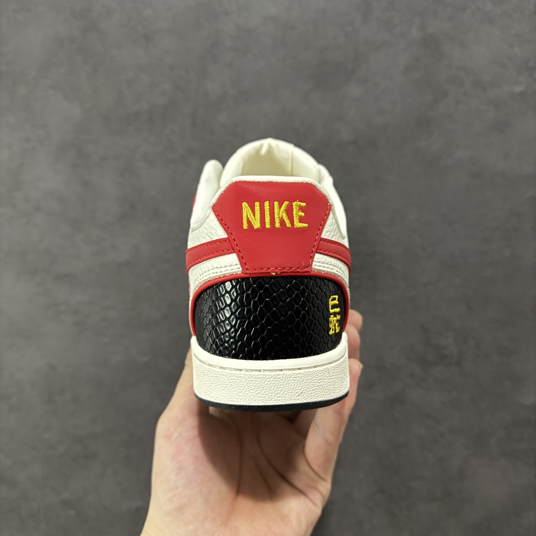 【定制版】Nike Court Vision Low 蛇年限定 白红黑满天星 休闲运动板鞋 FD5188-130