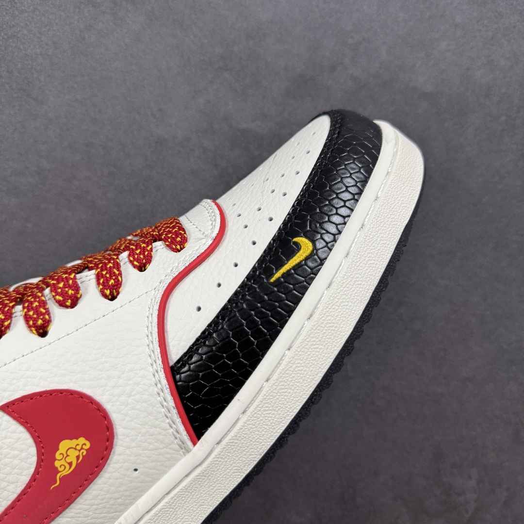 【定制版】Nike Court Vision Low 蛇年限定 白红黑满天星 休闲运动板鞋 FD5188-130