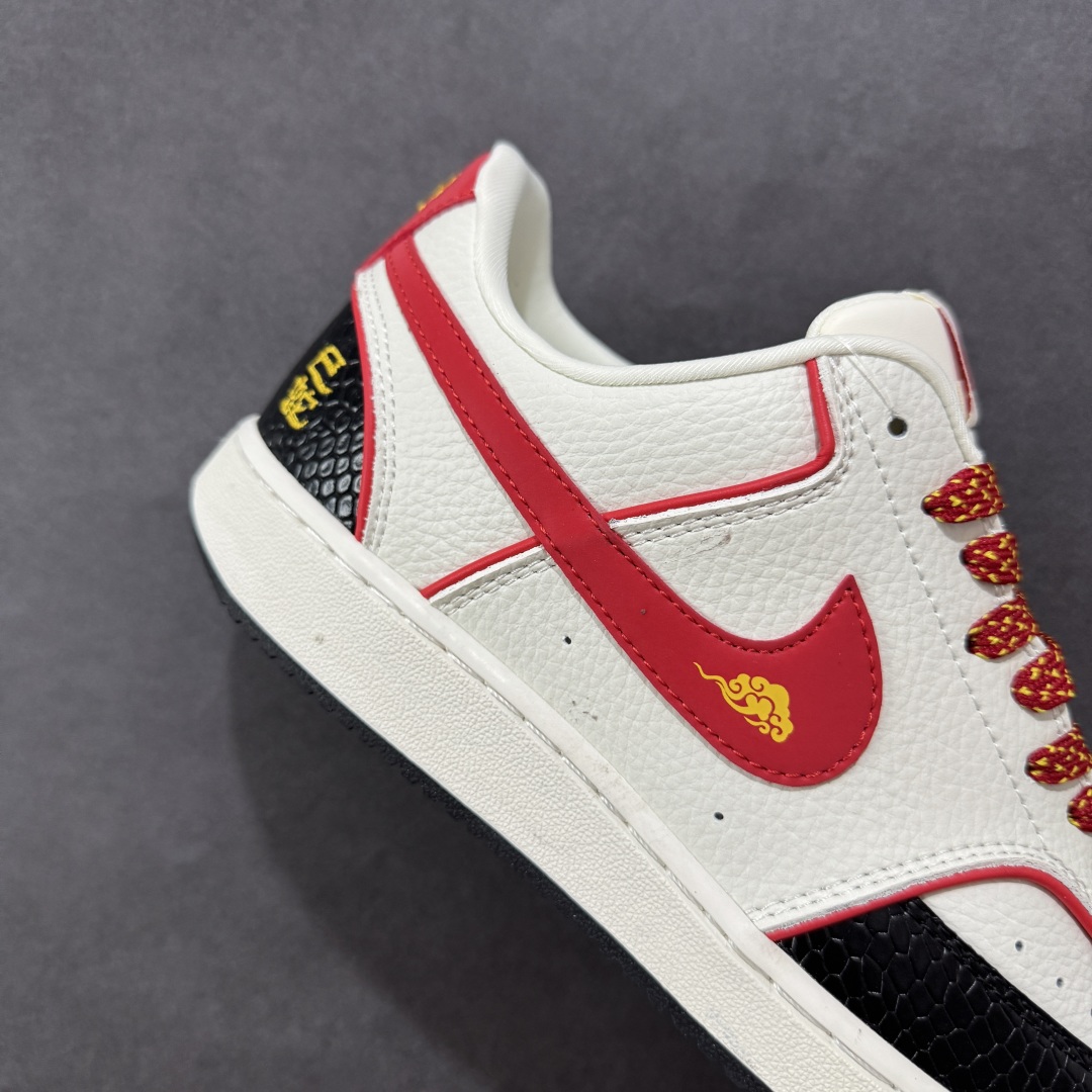【定制版】Nike Court Vision Low 蛇年限定 白红黑满天星 休闲运动板鞋 FD5188-130