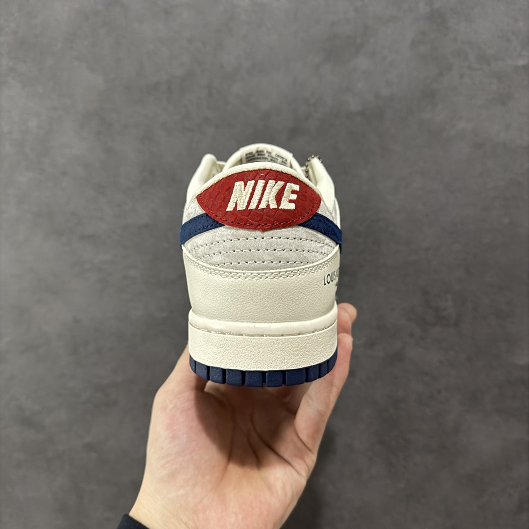 【定制版】Nike SB Dunk Low LV联名 蓝蛇鳞勾 周年高端定制 低帮休闲板鞋 XX3168-122