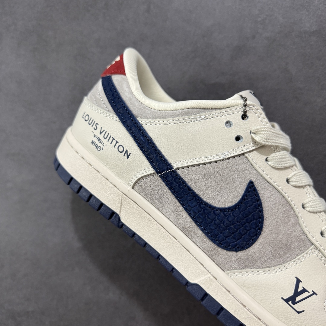 【定制版】Nike SB Dunk Low LV联名 蓝蛇鳞勾 周年高端定制 低帮休闲板鞋 XX3168-122