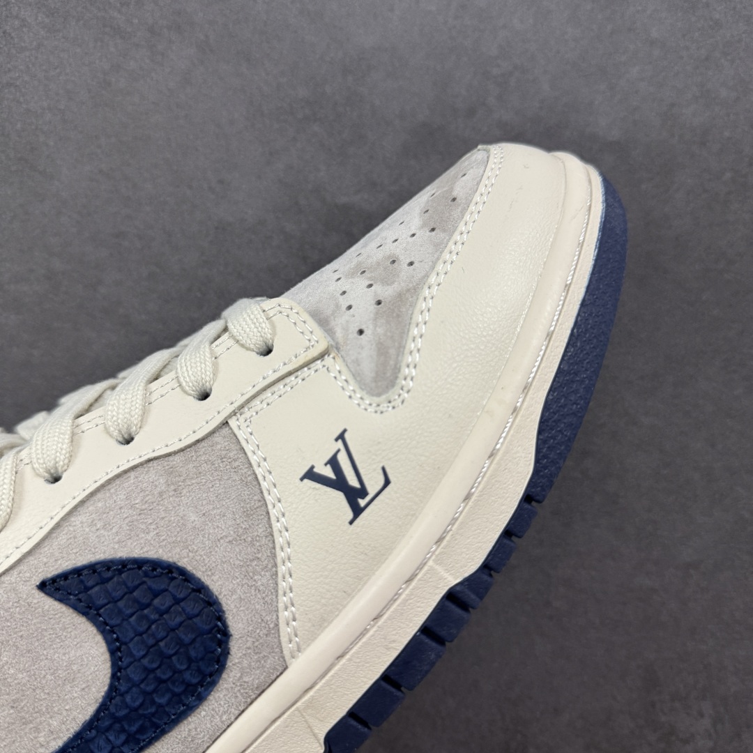 【定制版】Nike SB Dunk Low LV联名 蓝蛇鳞勾 周年高端定制 低帮休闲板鞋 XX3168-122
