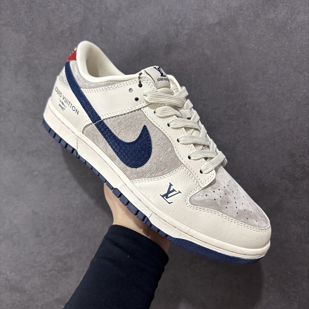 【定制版】Nike SB Dunk Low LV联名 蓝蛇鳞勾 周年高端定制 低帮休闲板鞋 XX3168-122