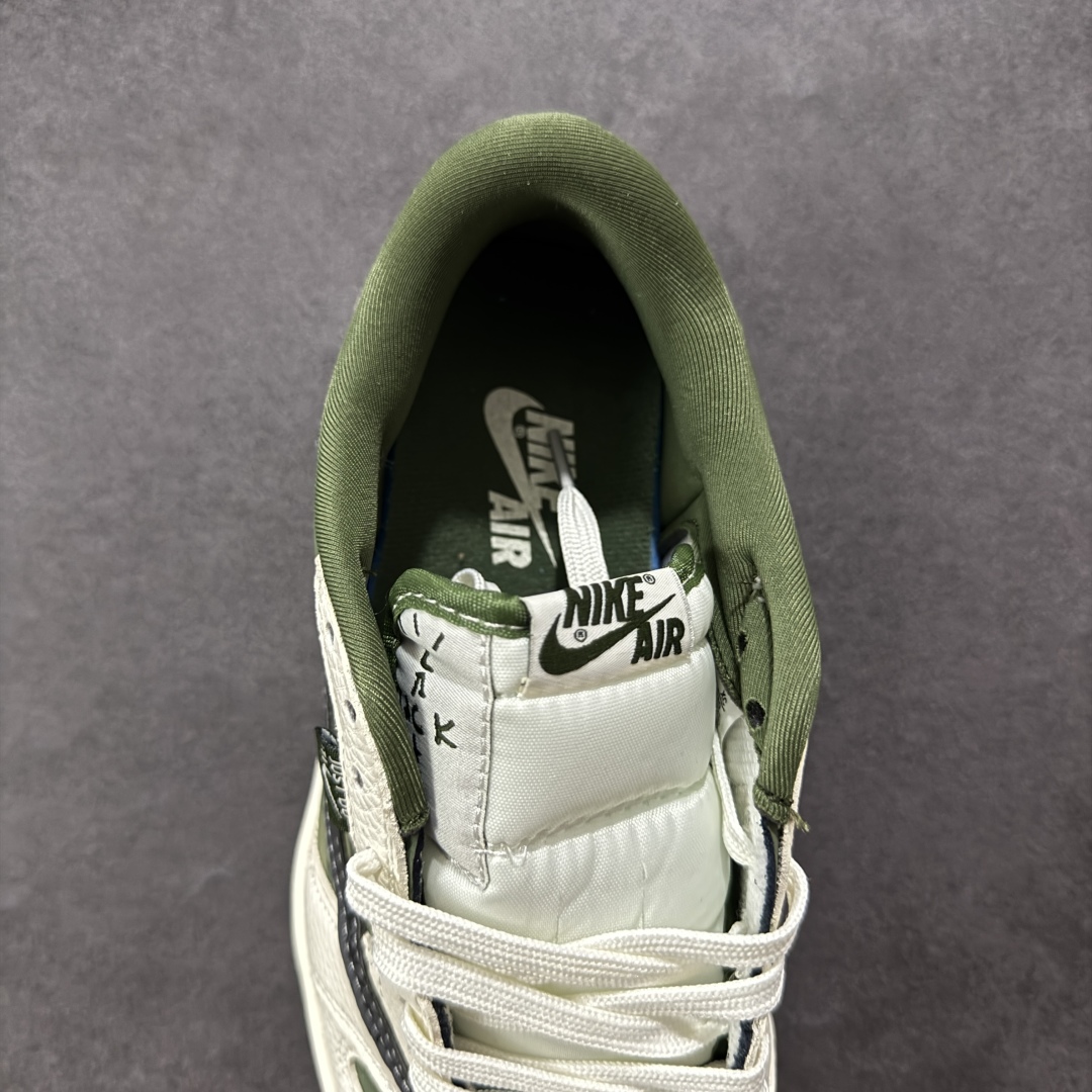【定制版】Travis Scott x Fragment Design x Air Jordan 1 Low SP AJ1 PALACE联名 米绿黑勾 低帮文化休闲板鞋 XS2024-030