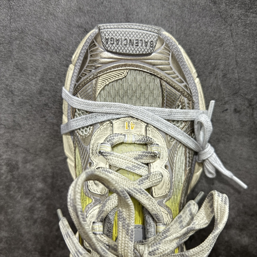 图片[5]-【XA版本】BALENCIAGA 3XL Sneakers 巴黎世家十代网布系带低帮走秀复古老爹鞋 全套原纸板楦头开发 最原汁原味的灵魂版型 全鞋荧光划线卡点 胶水把控整洁度追求极致完美 每一双都是工艺品 多重QC质检 超越公司货的品控标准 实实在在的免检产品 原盒原配 正确字体电绣 粗细、位置、大小正确 侧边TPU 透气孔匹配意产原版 正确分离大底 TPU软底 原版一致大底LOGO 立体感十足 原厂皮料水洗做旧 采购原厂网纱 不含皮革 网布材料和聚氨酯 磨损效果 鞋头边缘和后帮 Balenciaga 徽标 鞋面和后跟凸印尺码 鞋舌 3XL 橡胶品牌标识和反光细节 鞋帮拉袢和鞋舌拉祥 配反光细节 备用鞋带在鞋履前侧 可在穿着前取下 便于不同造型搭配 偏大一码 尺码：35-46-选品中心
