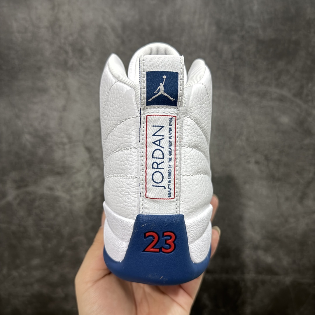 【TK至尊版】Air Jordan AJ12 Retro 潮流 中帮 复古篮球鞋 白蓝 法国蓝 CT8013-114