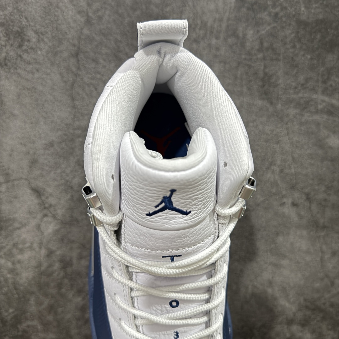 【TK至尊版】Air Jordan AJ12 Retro 潮流 中帮 复古篮球鞋 白蓝 法国蓝 CT8013-114