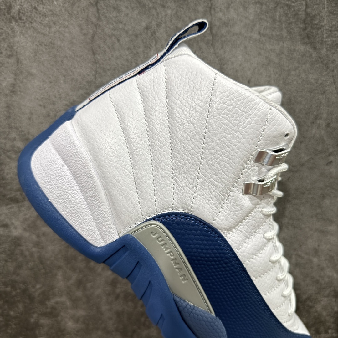 【TK至尊版】Air Jordan AJ12 Retro 潮流 中帮 复古篮球鞋 白蓝 法国蓝 CT8013-114