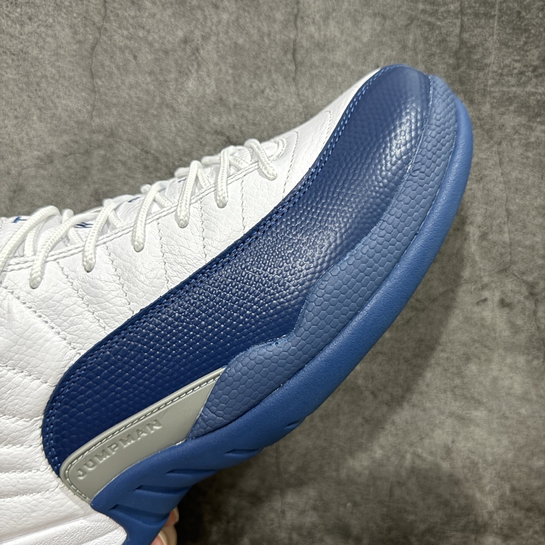 【TK至尊版】Air Jordan AJ12 Retro 潮流 中帮 复古篮球鞋 白蓝 法国蓝 CT8013-114